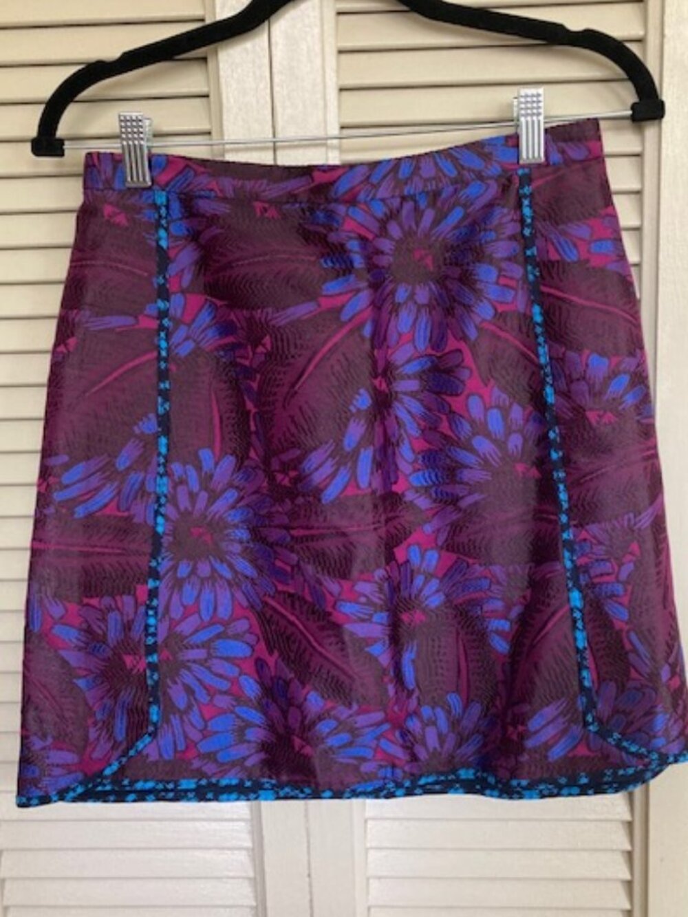 J. Crew midnight floral jacquard skirt